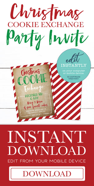 Christmas Cookie Exchange Party Invitation