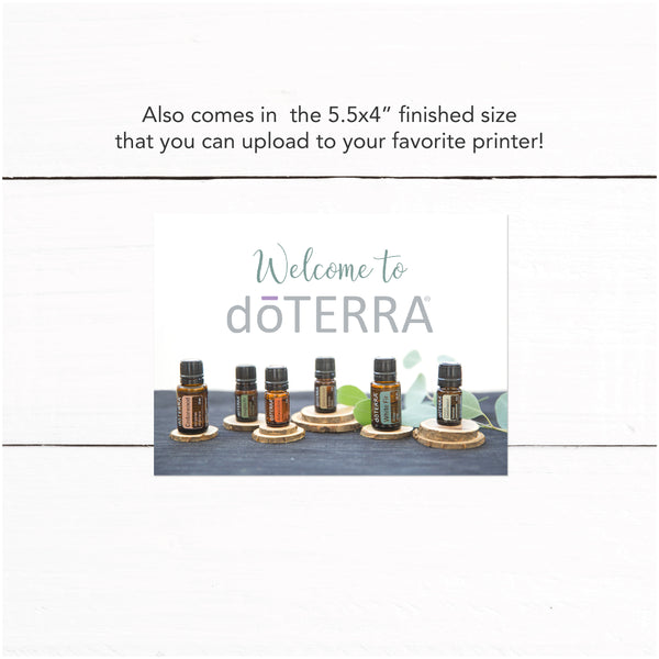 doTerra Thank You Instruction Card - Essential Oils Thank You Card - Wellness Advocate - Essential Oils - Rustic Wood - Essential Oil Kit