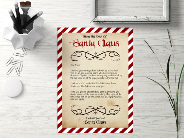 Printable Letter From Santa