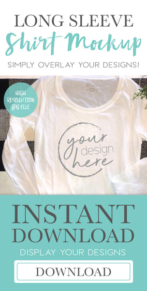 White Long Sleeve Shirt Mockup