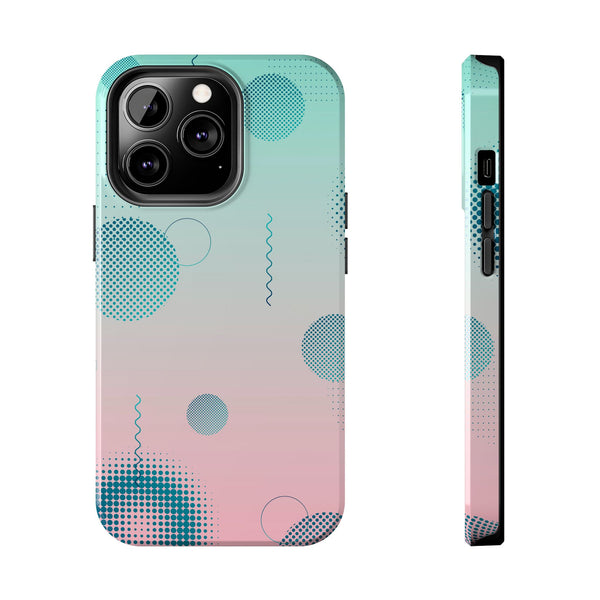 Pink Mint Shape Gradient Tough Phone Case