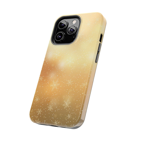 Gold Snowflakes Tough Phone Case