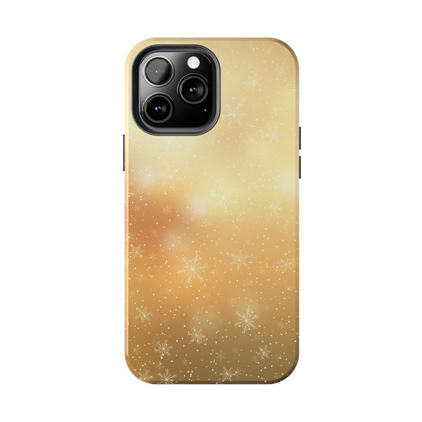 Gold Snowflakes Tough Phone Case