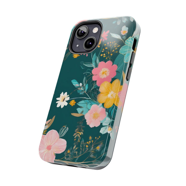 Boho Pink Floral Tough Phone Case