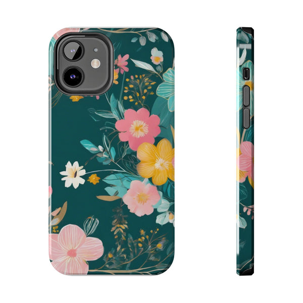 Boho Pink Floral Tough Phone Case