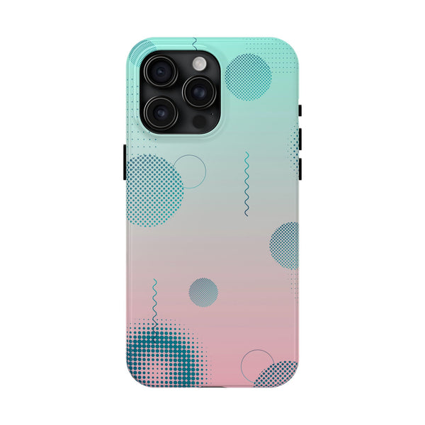 Pink Mint Shape Gradient Tough Phone Case