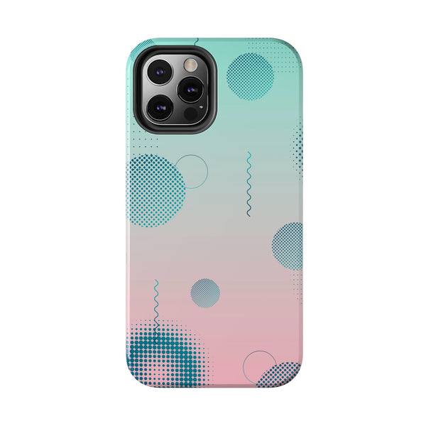 Pink Mint Shape Gradient Tough Phone Case