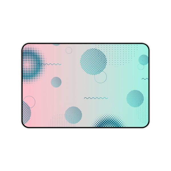 Pink Mint Shape Gradient Desk Mat