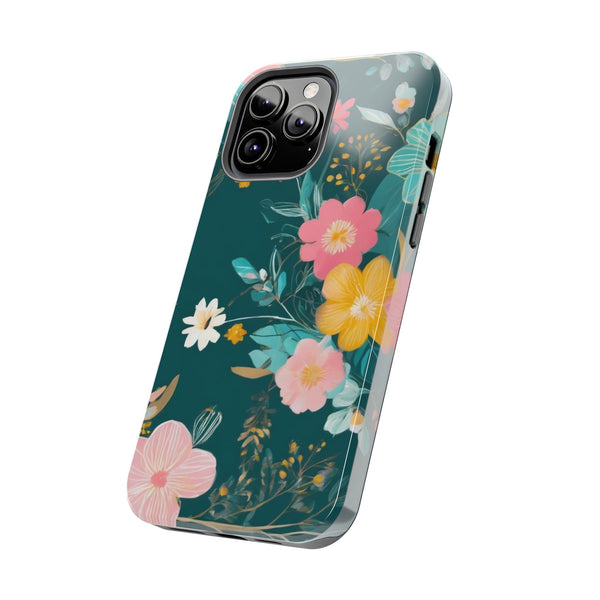 Boho Pink Floral Tough Phone Case