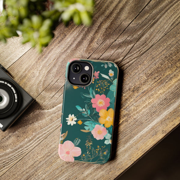 Boho Pink Floral Tough Phone Case