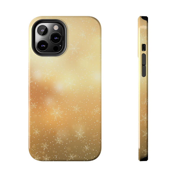 Gold Snowflakes Tough Phone Case