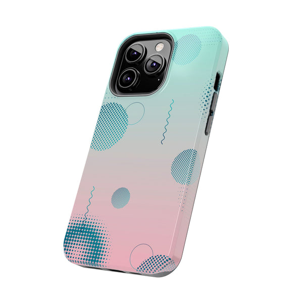 Pink Mint Shape Gradient Tough Phone Case