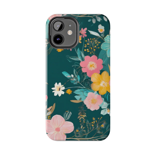 Boho Pink Floral Tough Phone Case