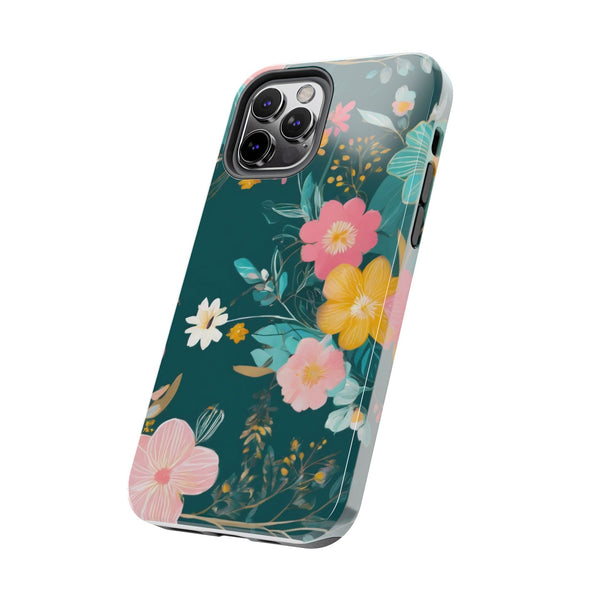 Boho Pink Floral Tough Phone Case