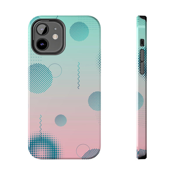 Pink Mint Shape Gradient Tough Phone Case