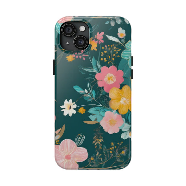 Boho Pink Floral Tough Phone Case