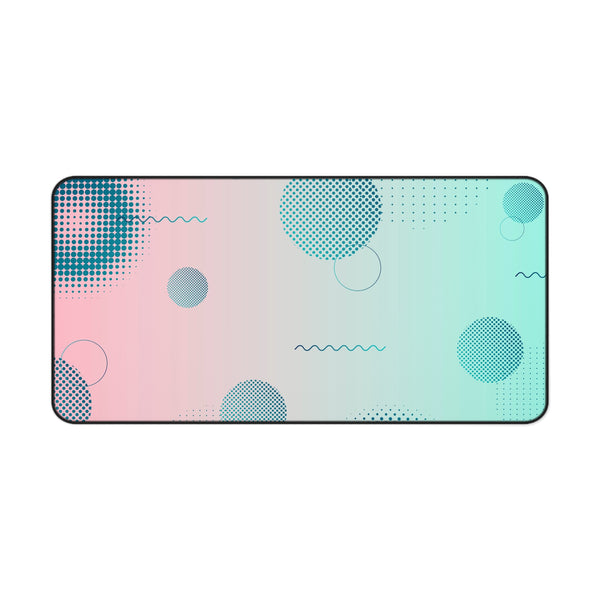 Pink Mint Shape Gradient Desk Mat