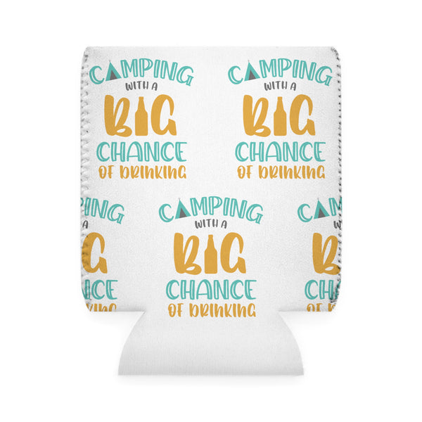 Camping With a Chance of Drinking Can Cooler Sleeve