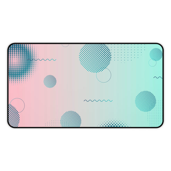 Pink Mint Shape Gradient Desk Mat