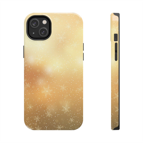 Gold Snowflakes Tough Phone Case