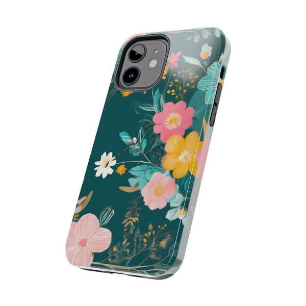 Boho Pink Floral Tough Phone Case