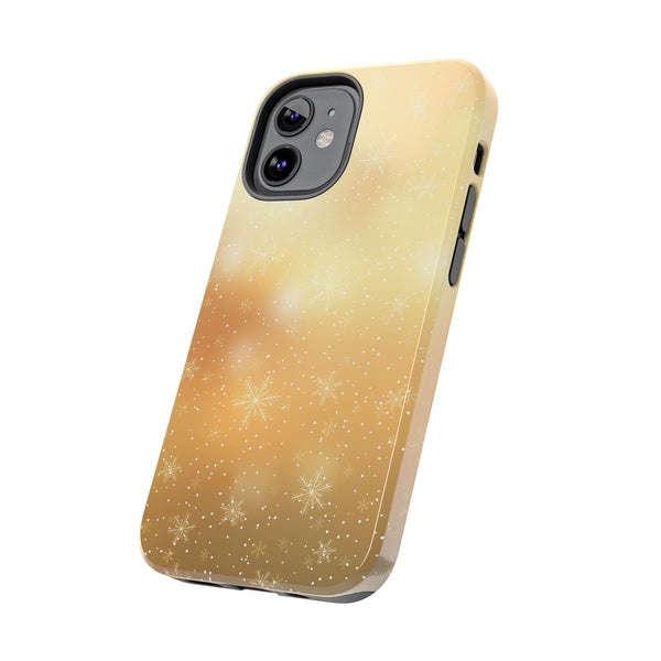 Gold Snowflakes Tough Phone Case