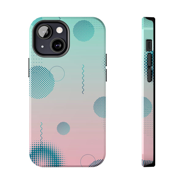 Pink Mint Shape Gradient Tough Phone Case