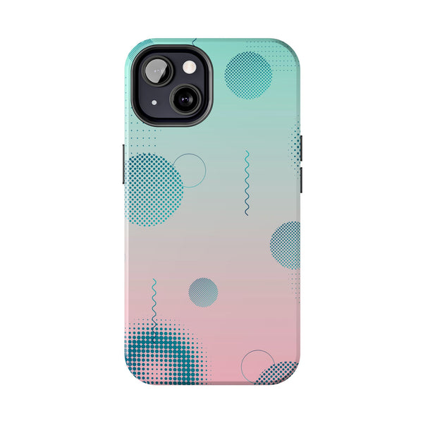 Pink Mint Shape Gradient Tough Phone Case