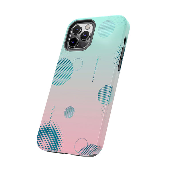 Pink Mint Shape Gradient Tough Phone Case