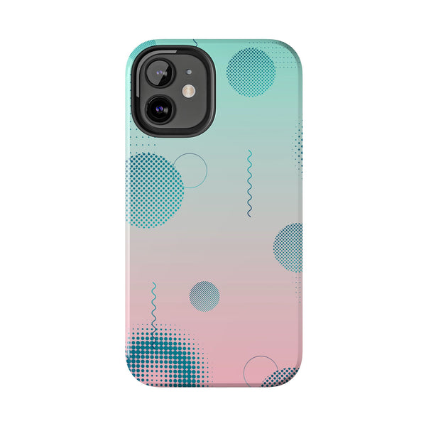 Pink Mint Shape Gradient Tough Phone Case