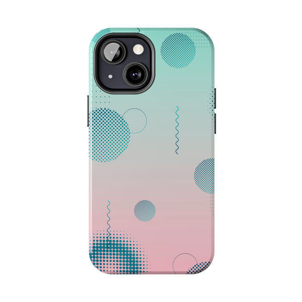 Pink Mint Shape Gradient Tough Phone Case