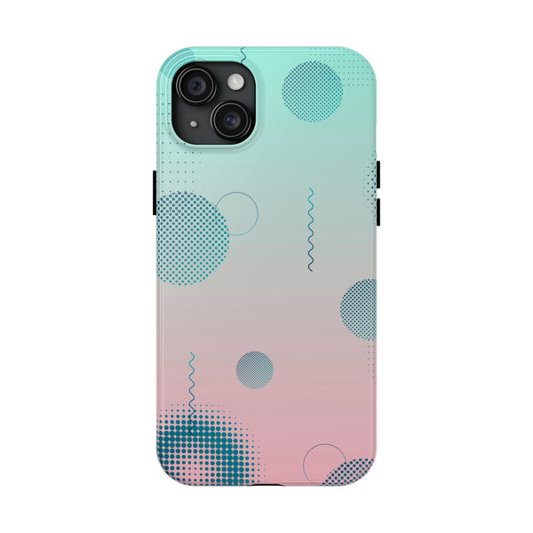 Pink Mint Shape Gradient Tough Phone Case