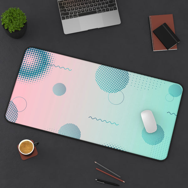 Pink Mint Shape Gradient Desk Mat