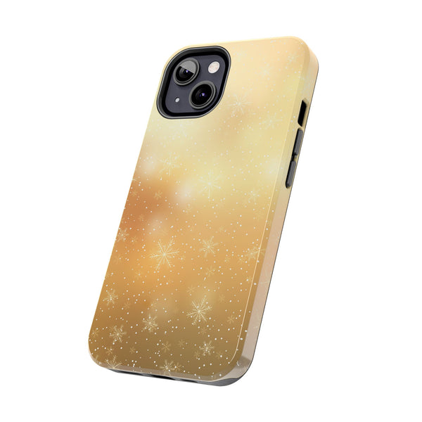 Gold Snowflakes Tough Phone Case