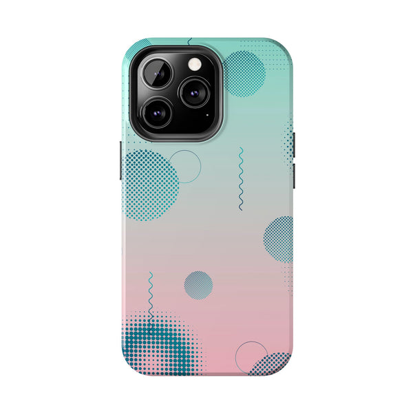 Pink Mint Shape Gradient Tough Phone Case