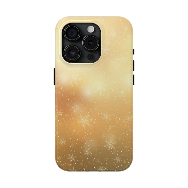 Gold Snowflakes Tough Phone Case