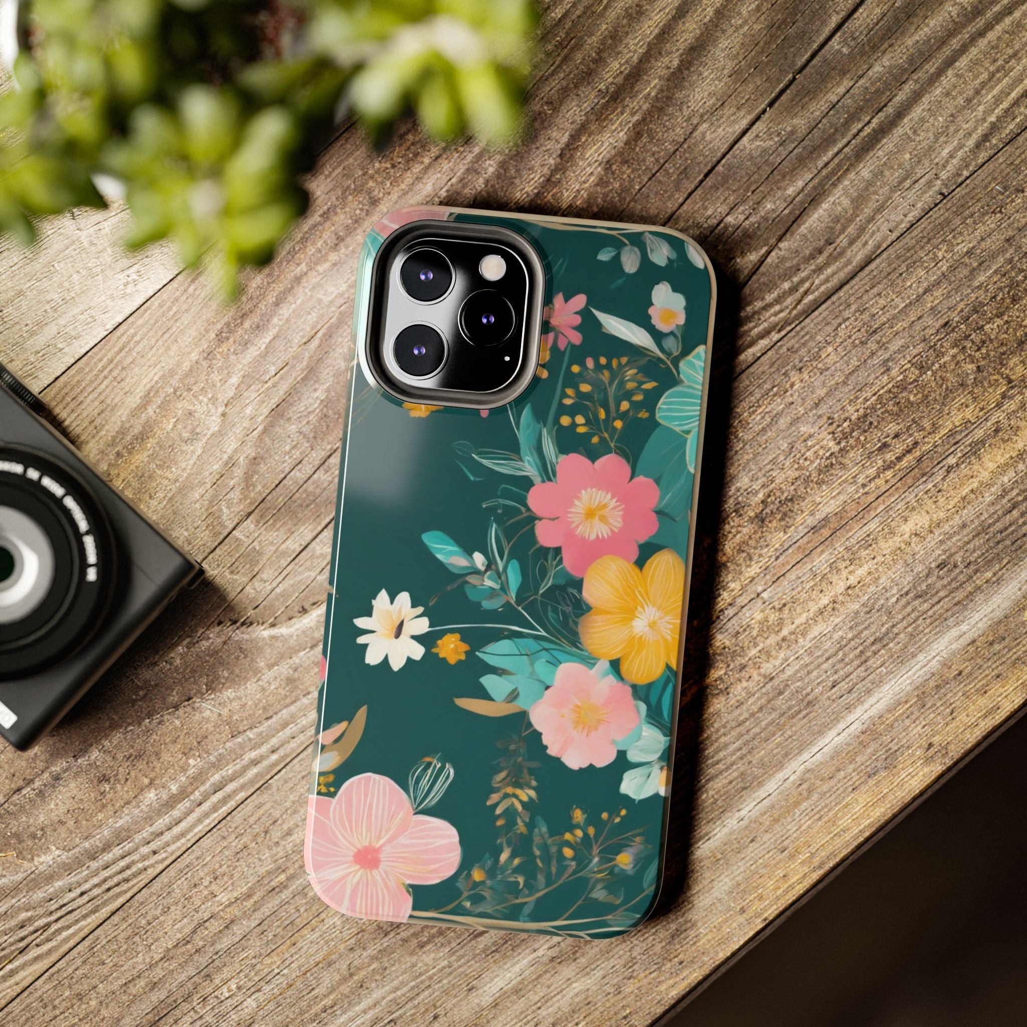 Boho Pink Floral Tough Phone Case