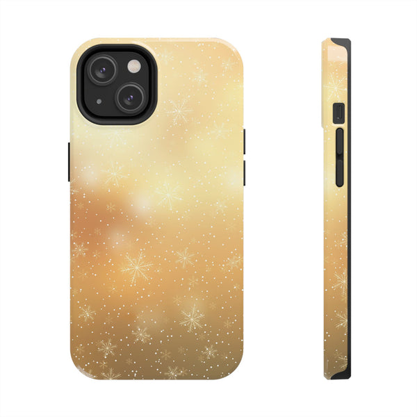 Gold Snowflakes Tough Phone Case