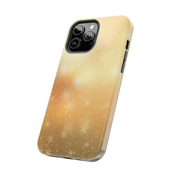 Gold Snowflakes Tough Phone Case