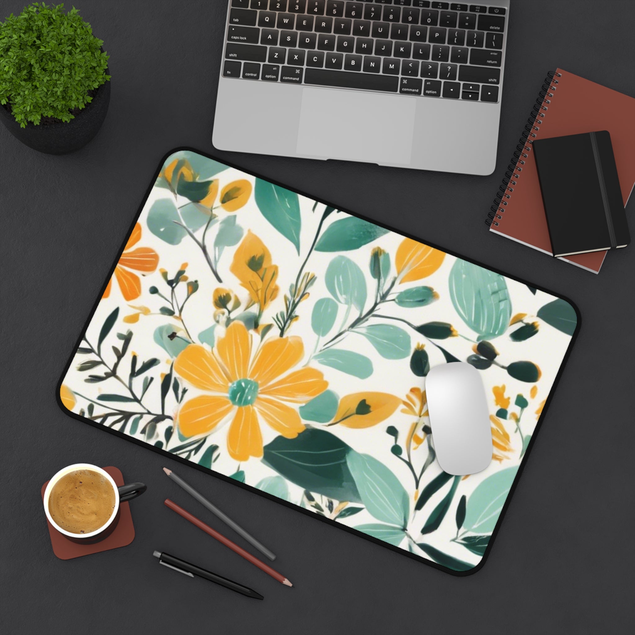 Boho Floral Desk Mat