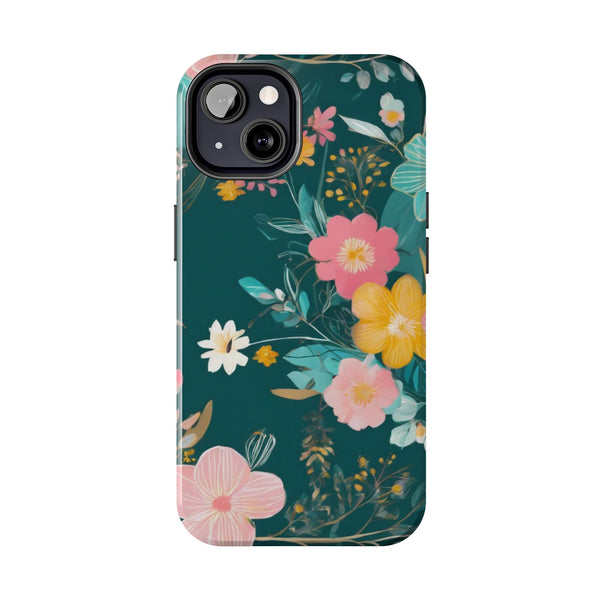 Boho Pink Floral Tough Phone Case