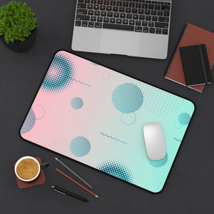 Pink Mint Shape Gradient Desk Mat