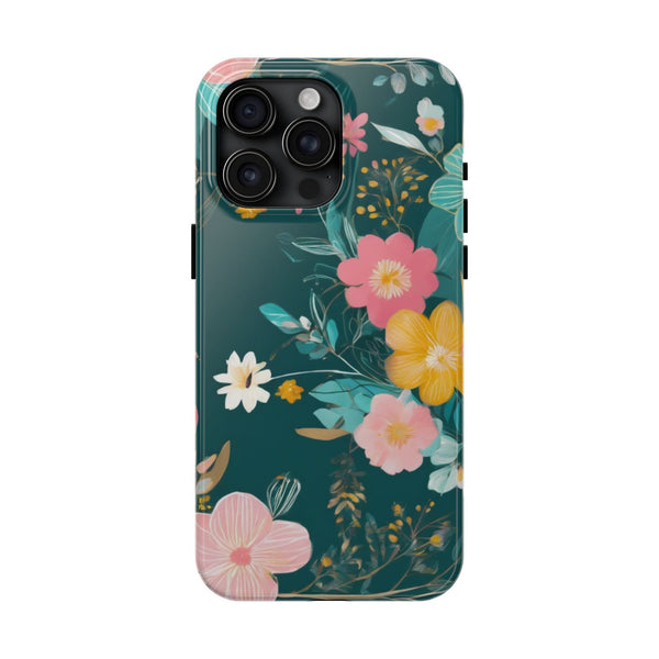 Boho Pink Floral Tough Phone Case