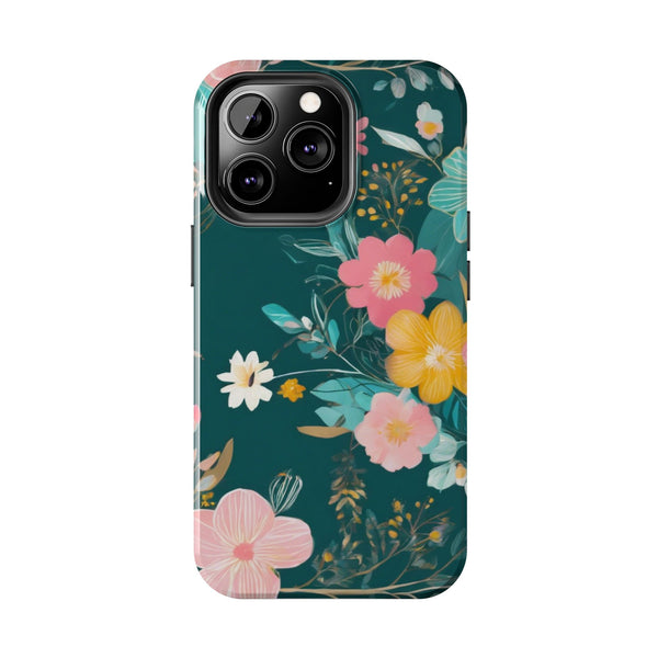 Boho Pink Floral Tough Phone Case