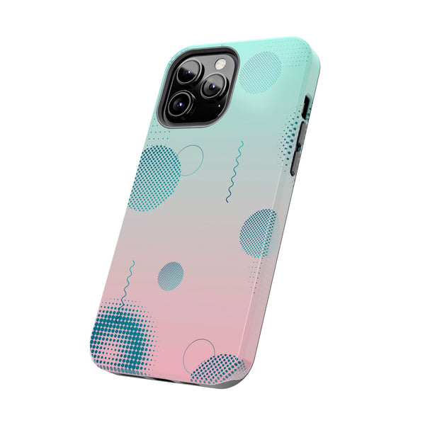 Pink Mint Shape Gradient Tough Phone Case