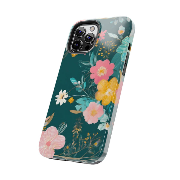 Boho Pink Floral Tough Phone Case