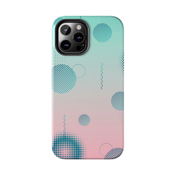 Pink Mint Shape Gradient Tough Phone Case