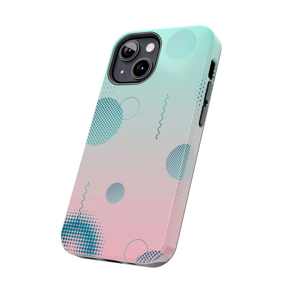 Pink Mint Shape Gradient Tough Phone Case