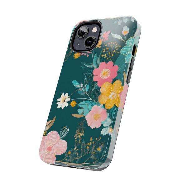 Boho Pink Floral Tough Phone Case