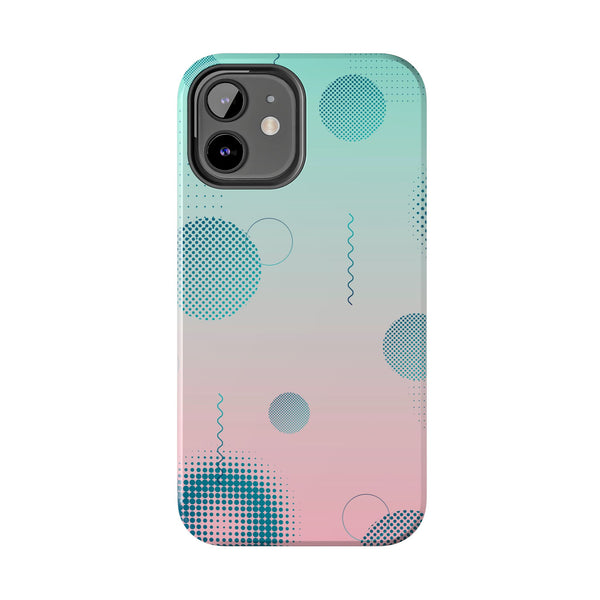 Pink Mint Shape Gradient Tough Phone Case